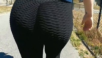 Public Display Of Wife'S Big Booty In Leggings