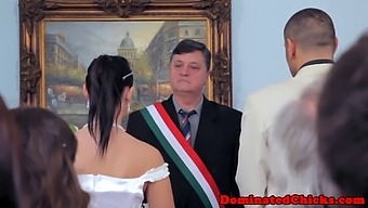 Young And Stunning Bride Submits To Bdsm After Nuptials