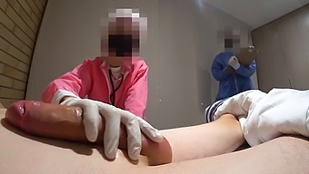 Japanese Hospital Staff'S Intimate Examination Of Male Patient'S Genitalia