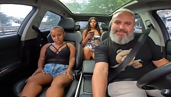 Brazilian Beauty Anãzinha Do Mau Strips Down And Plays Naughty In A Car In São Paulo